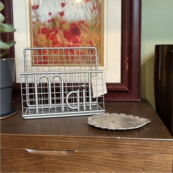 Titanium Leaf-Shaped Acorn Decorative Tray Antique Small Space Minimalist Decor - Picture 8 of 8